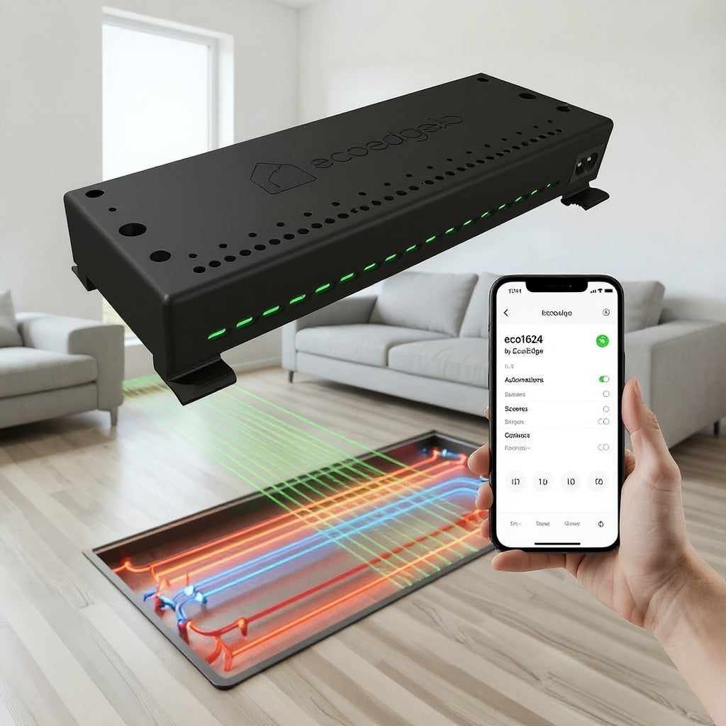 Smart home device with Home Assistant  app control in a living room setting